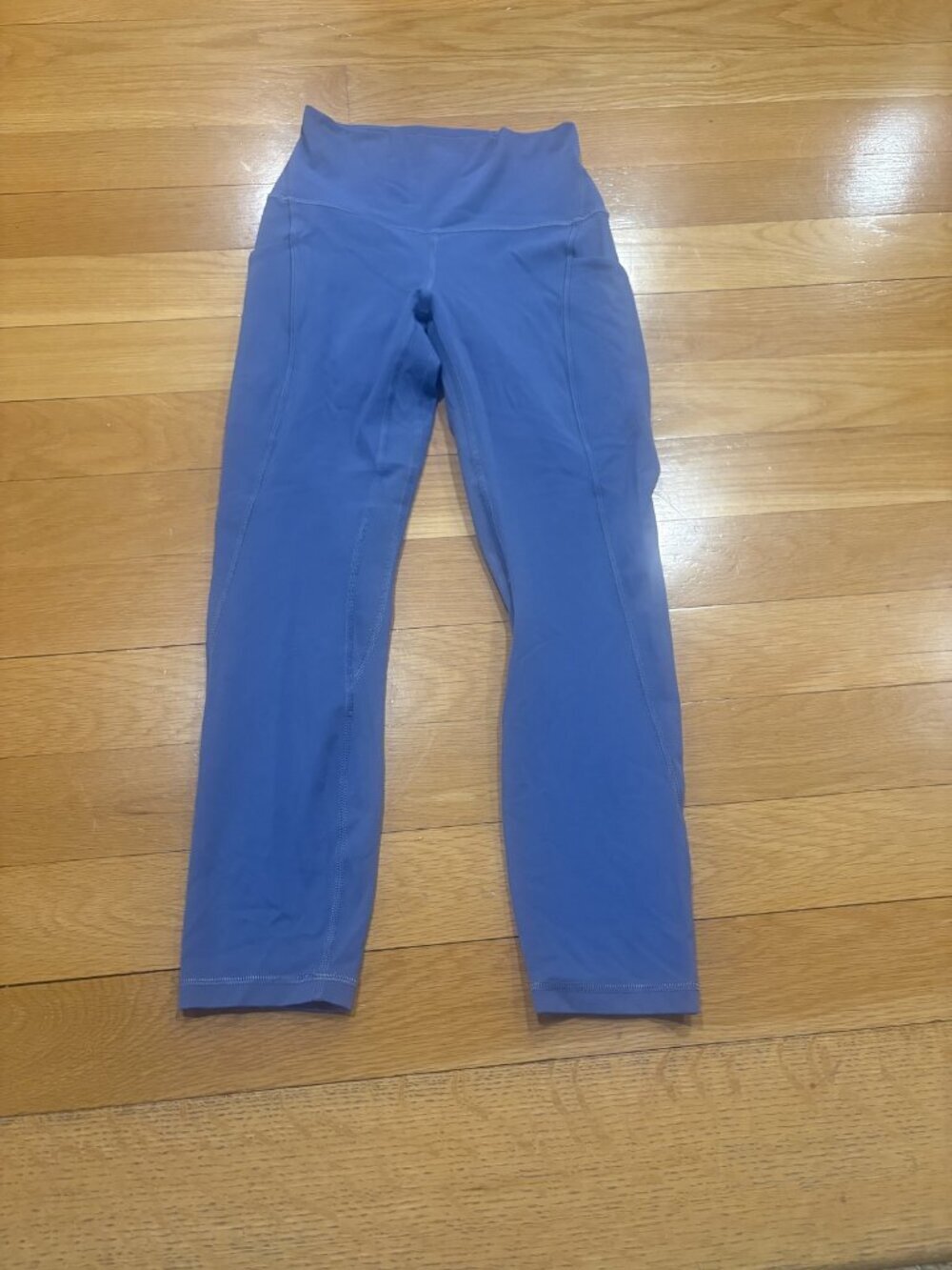 Lululemon Size 4 Women's Blue High Waisted Ankle Leggings Activewear Yoga Pants